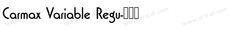 Carmax Variable Regu字体转换
